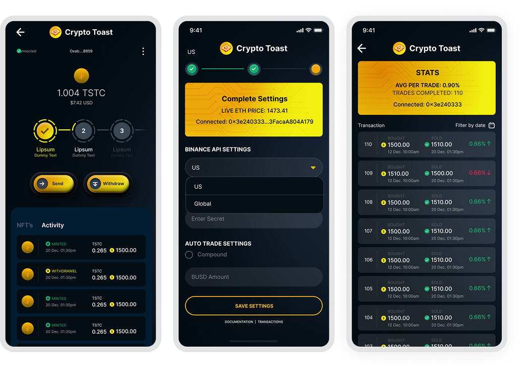 Crypto Toast
